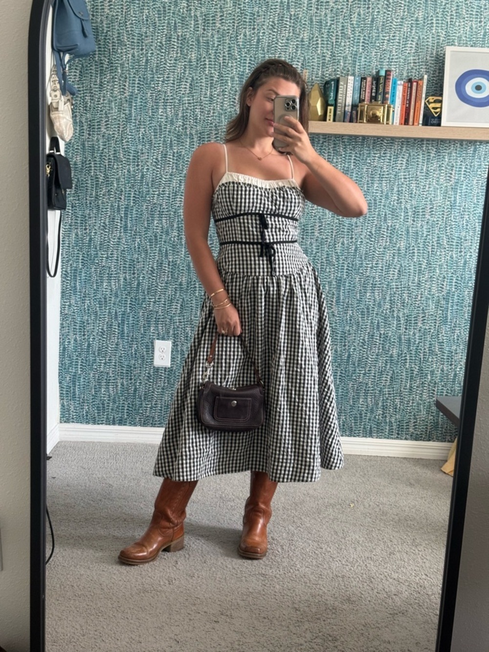For Love and Lemons Georgia Gingham Midi Dress